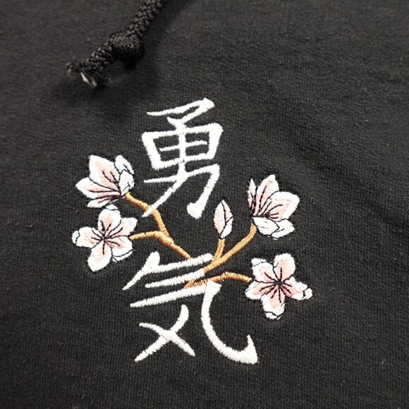 Riot Society Sakura Kanji Graphic Hoodie – Men’s Large Black - Picture 2 of 9